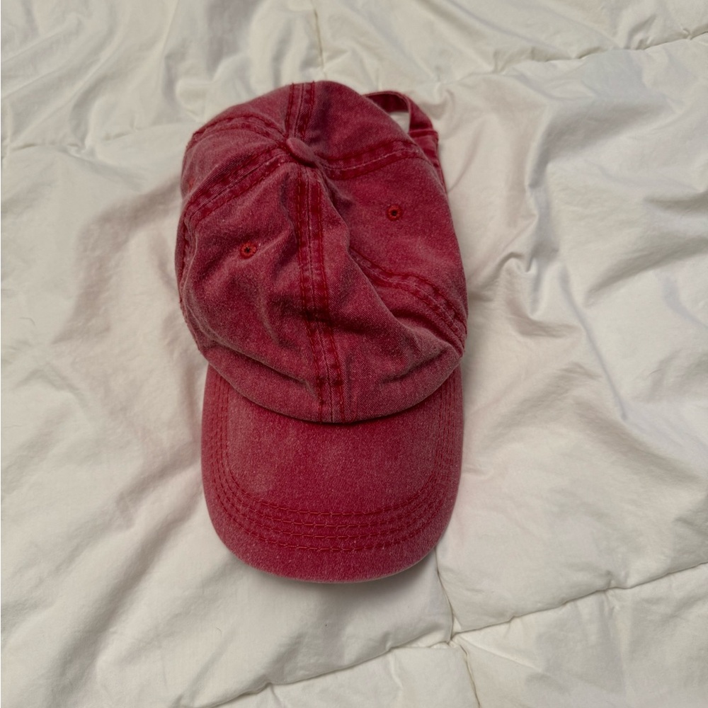 Faded red adjustable hat
